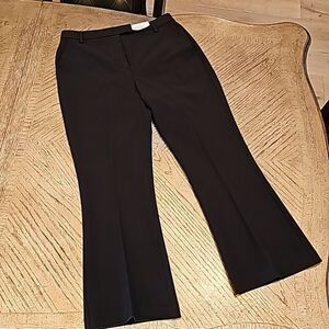 Topshop black flare slack pants size 6 NWT